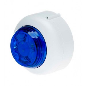 Cranford Controls VXB-12V-SB-WB/BL LED Beacon 12v White Body Blue Lens Shallow Base